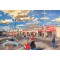 Pittodrie Stadium 'Going to the Match' Fine Art Canvas - Aberdeen FC